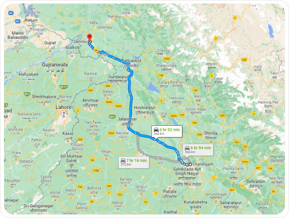 Chandigarh To Manali Route Information